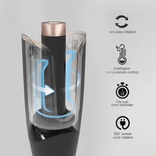 DENX Automatic Hair Curler with Timer & Ceramic Wand - DX1354 - Image 4