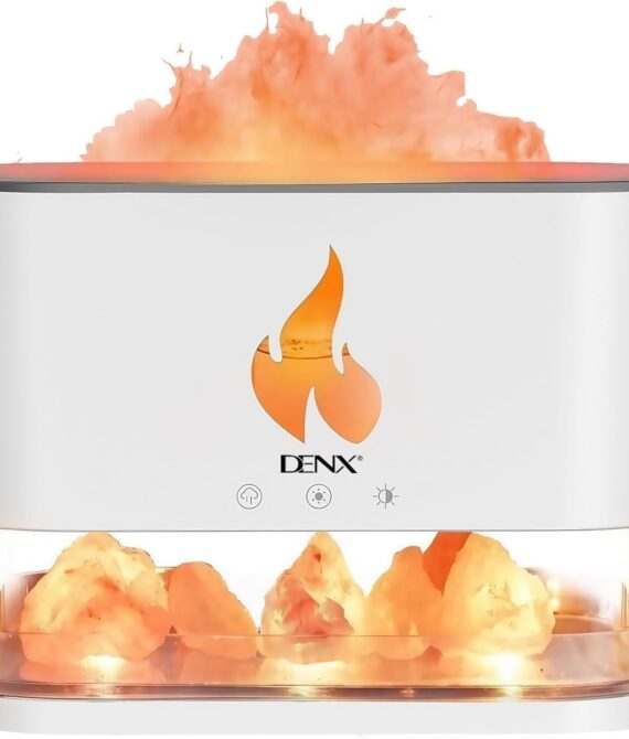 DENX Fire Style Himalayan Salt Humidifier & Aroma Diffuser – 250ml