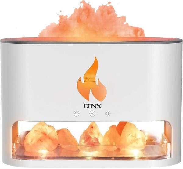 DENX Fire Style Himalayan Salt Humidifier & Aroma Diffuser - 250ml
