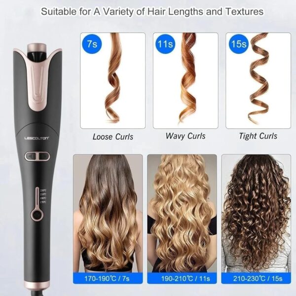 DENX Automatic Hair Curler with Timer & Ceramic Wand - DX1354 - Image 2
