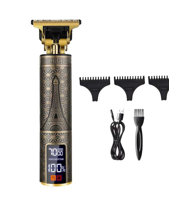 DENX Cordless Hair Clippers & Beard Trimmer with T-Blade – LED Display