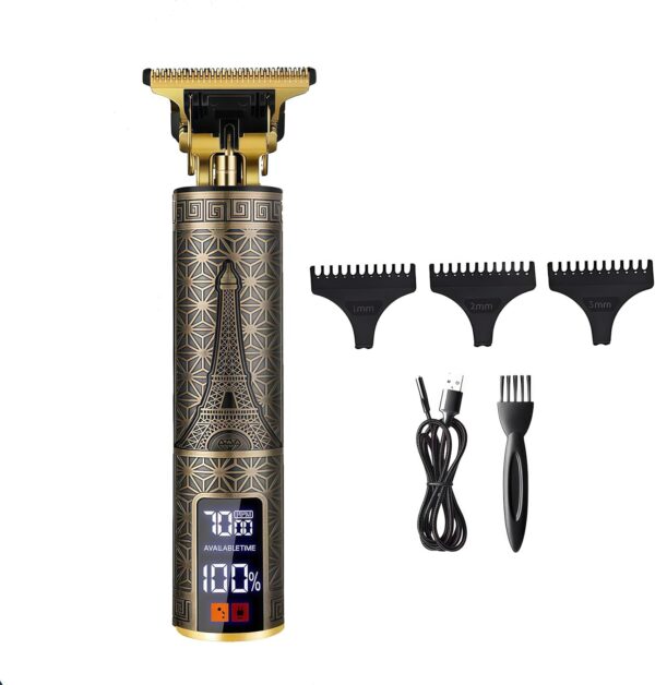 DENX Cordless Hair Clippers & Beard Trimmer with T-Blade - LED Display