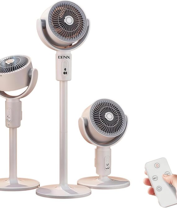 DENX 3-in-1 Air Circulation Floor Fan with Remote – USB-C Rechargeable