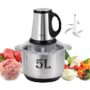 5L Electric Meat Grinder & Food Processor - 500W, 4 Blades - DX3202