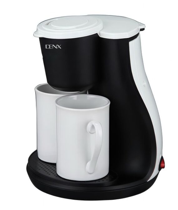 450W Mini Drip Coffee Maker with 2 Cups – Portable for Travel – DX3414