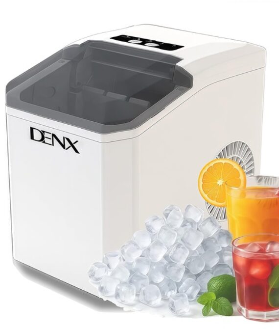 Portable Countertop Ice Maker – 12kg/24hr, 9 Cubes in 6 Mins – DX2051