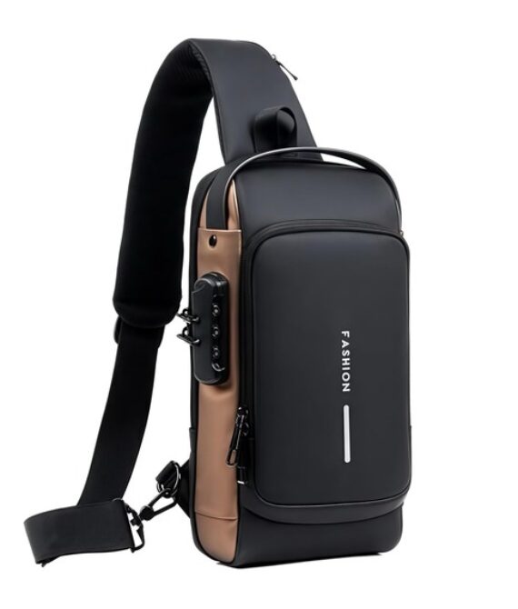 Anti-Theft Sling Bag with USB Charger – Waterproof Crossbody Daypack