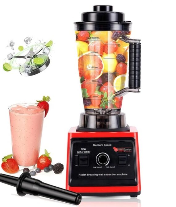 10000W 3L Blender & Food Processor – Ice Crusher, Juicer, Grinder