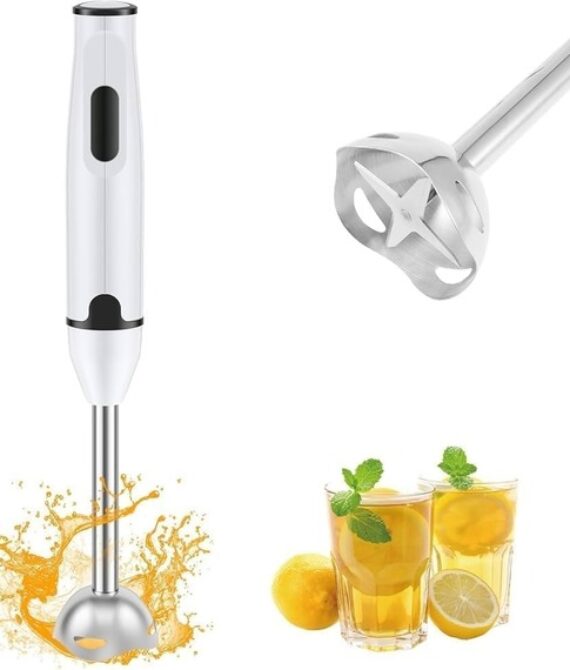 400W Electric Hand Blender with Stainless Steel Blades – For Soups
