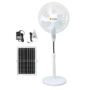 16-Inch Solar Rechargeable Fan with LED Light & Phone Charging