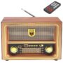 DENX Retro Wooden Bluetooth Speaker with Remote Control - FM Radio